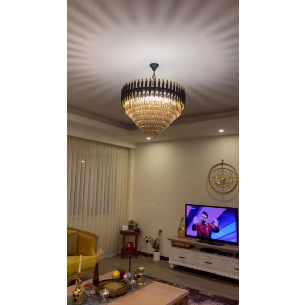 لوستر مدرن کد 437 (1) لوستر مدرن کریستالی کد 437