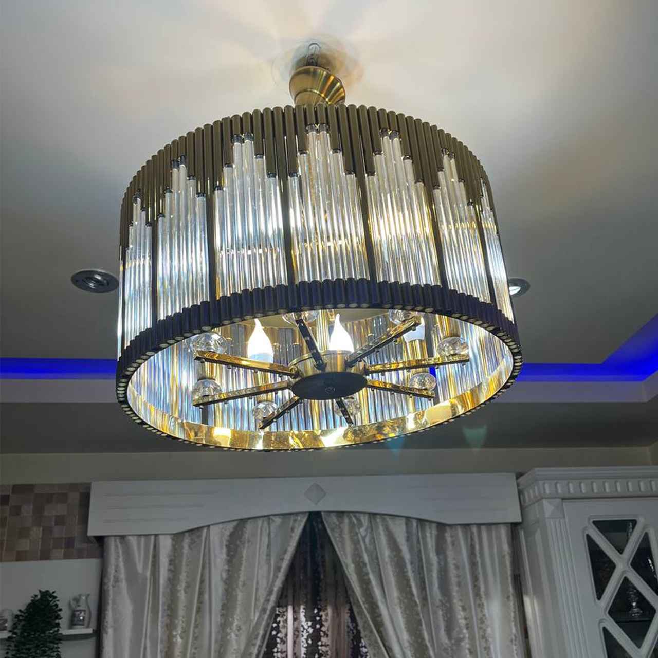 لوستر مدرن کریستالی کد 434 لوستر مدرن کریستالی کد 434