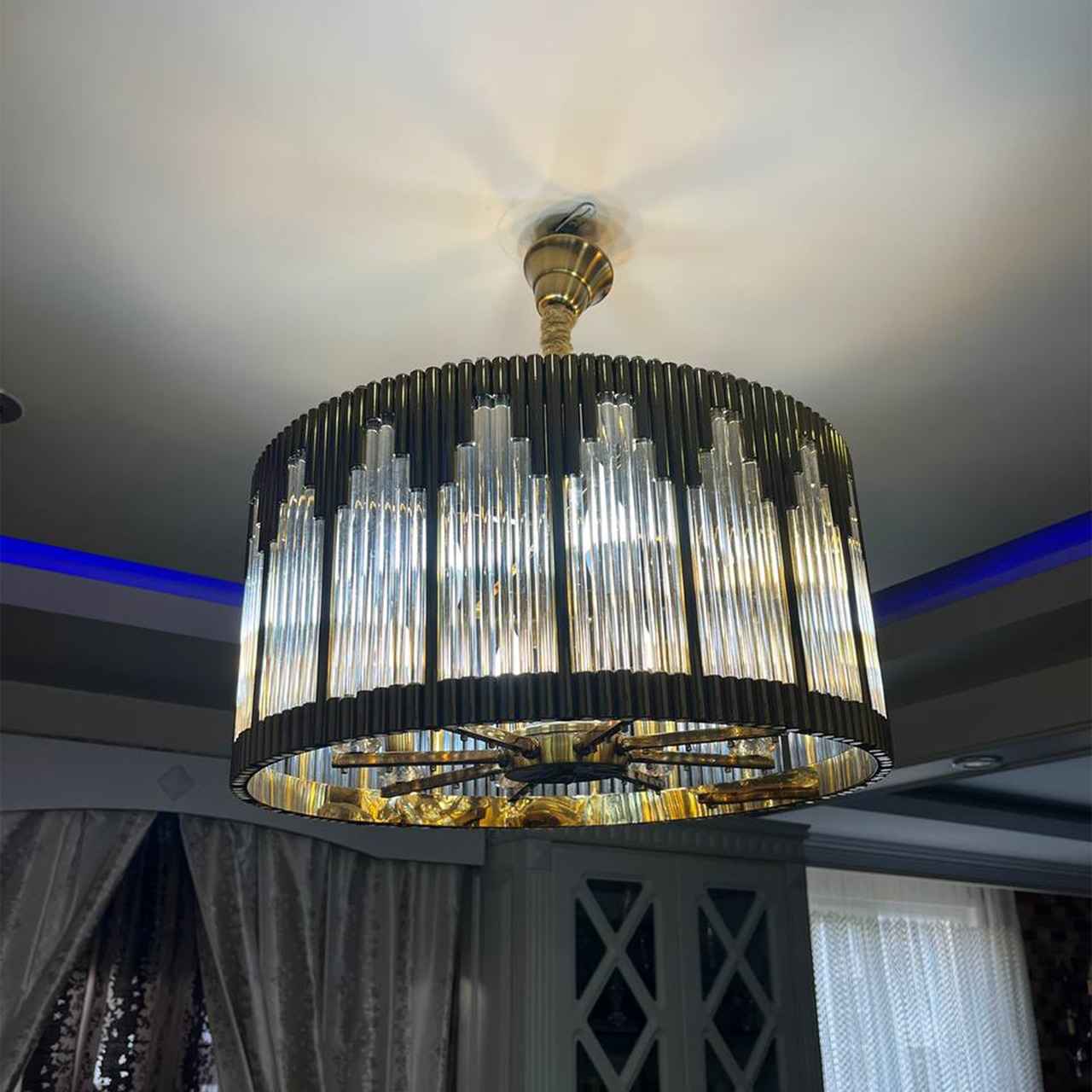 لوستر مدرن کریستالی کد 434 لوستر مدرن کریستالی کد 434