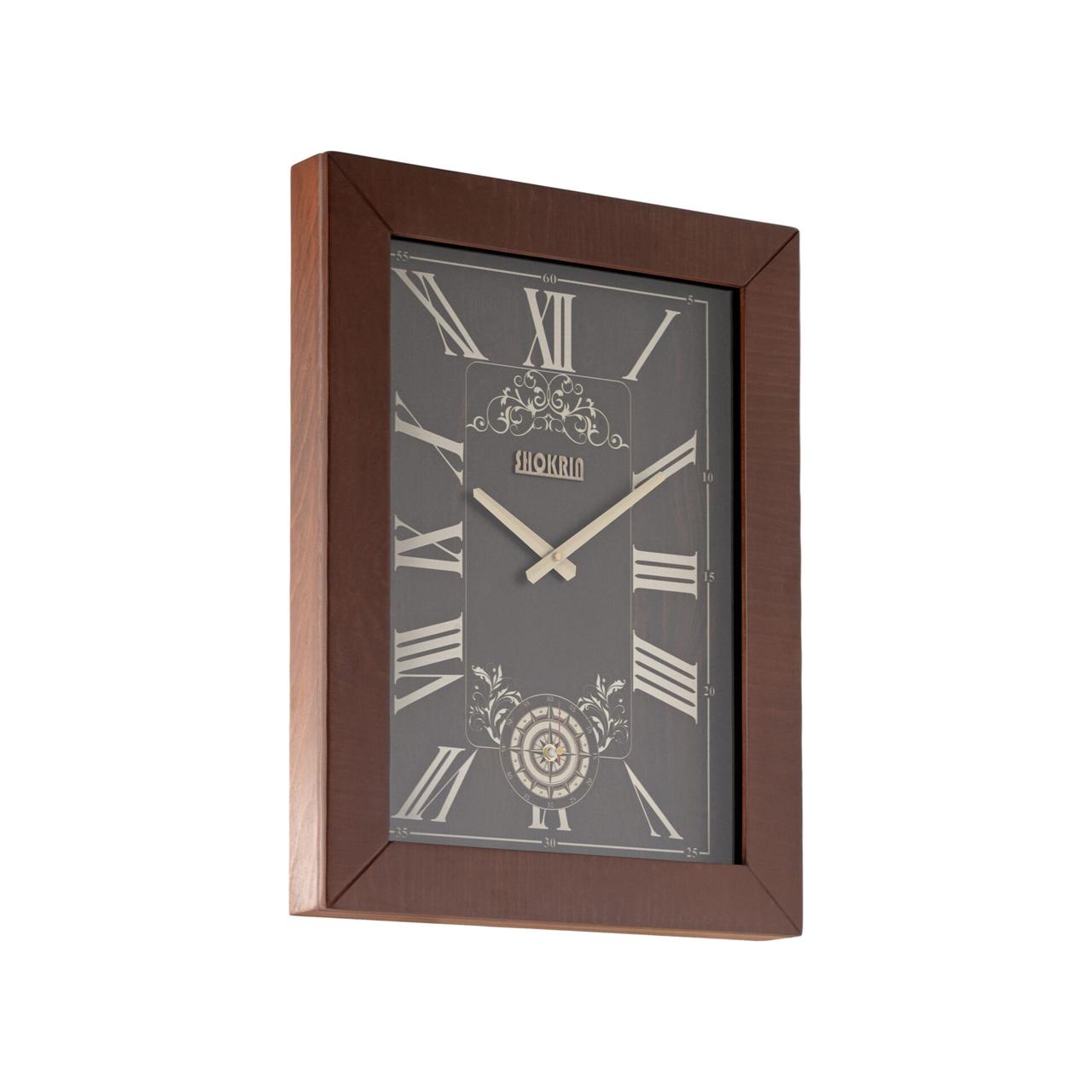 ساعت دیواری چوبی مستطیلی کد 5260