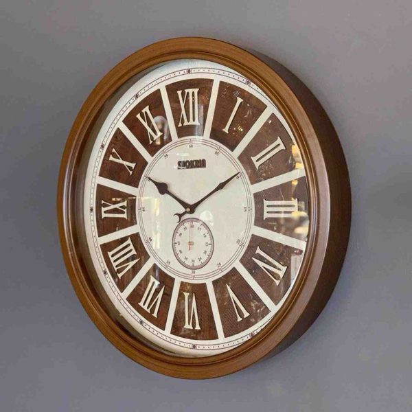 ساعت دیواری چوبی گرد کد 51660