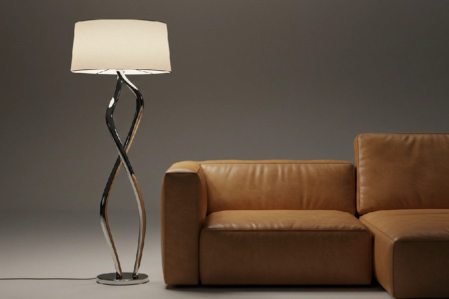 آباژور کنار مبل راحتی