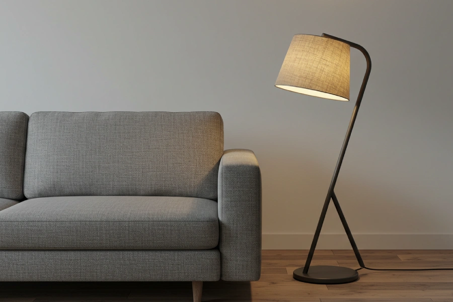 آباژور کنار مبل راحتی