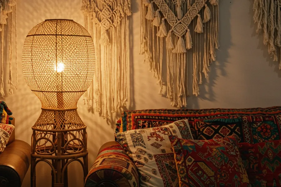 آباژور کنار مبل راحتی