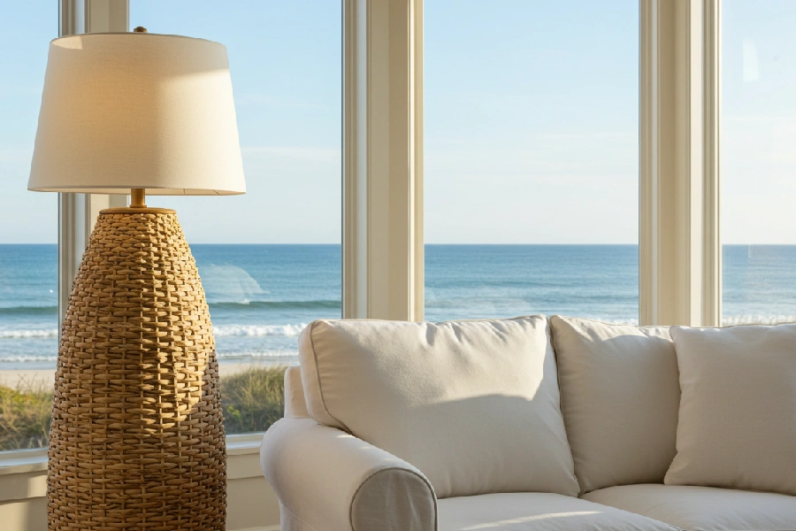 آباژور کنار مبل راحتی