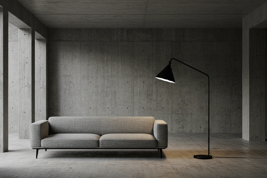 آباژور کنار مبل راحتی