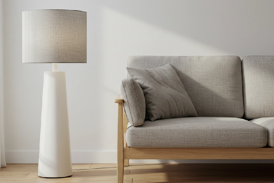 آباژور کنار مبل راحتی